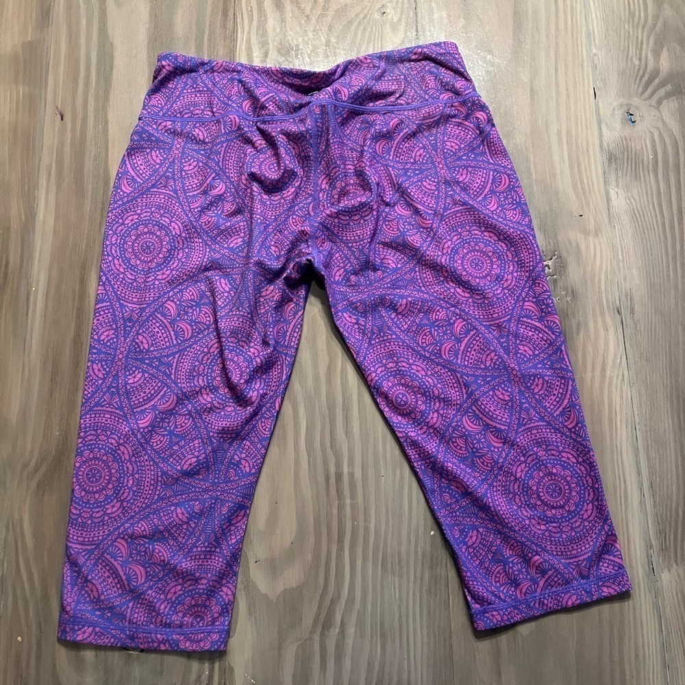 PrAna Womens Print Capri Leggings size: large